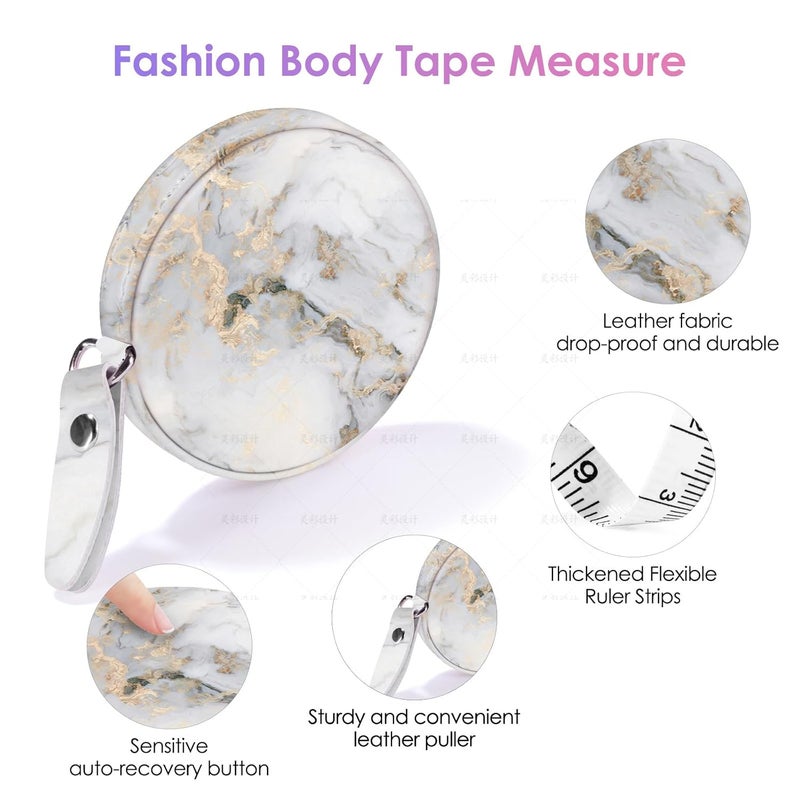 Gerkia Sewing Tape Measure，Colour Printed Small Retractable Soft Measuring Tape for Tailor Cloth Fabric Body Measurements. - Image 3